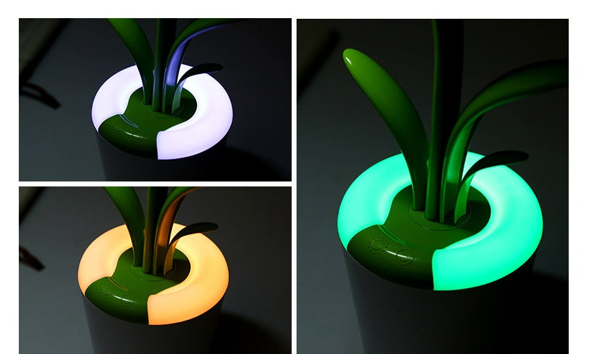 GlowLeaf USB LED Desk Lamp – Eye-Care Ambient Light for Study, Work & Bedroom Decor