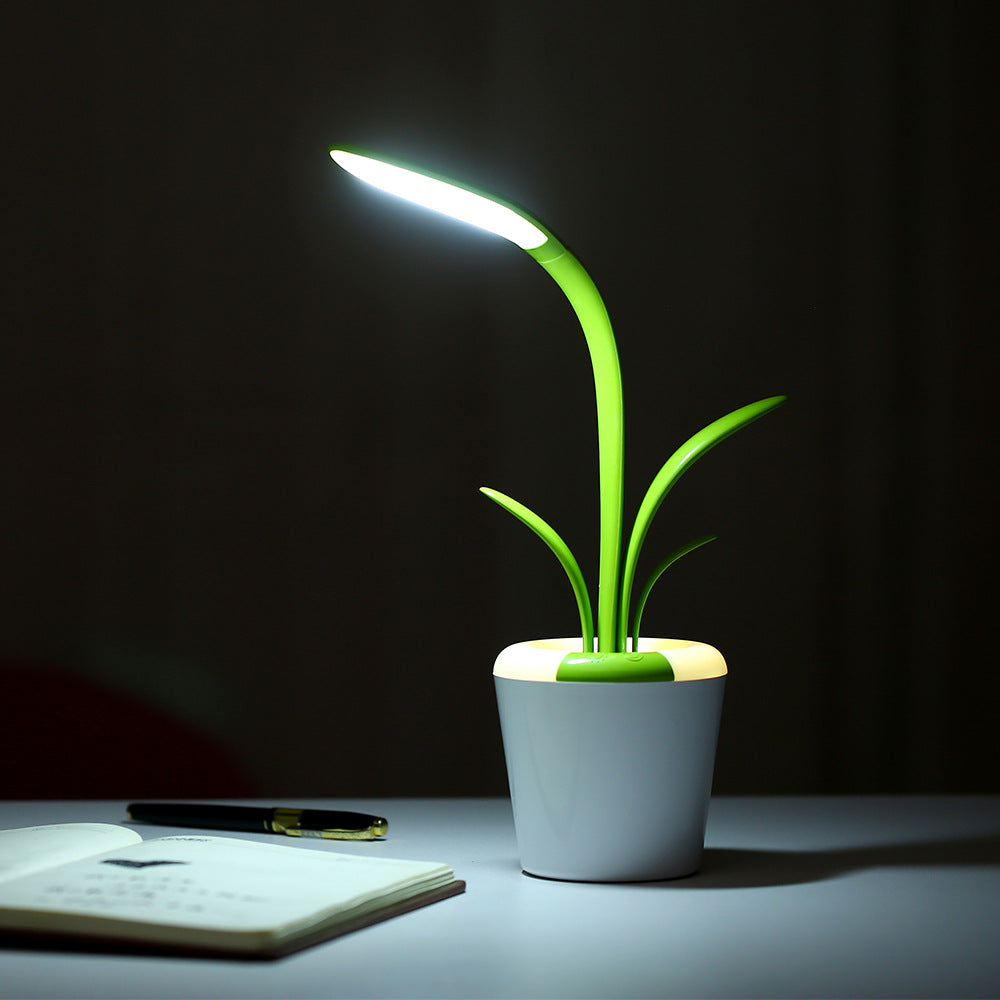 GlowLeaf USB LED Desk Lamp – Eye-Care Ambient Light for Study, Work & Bedroom Decor