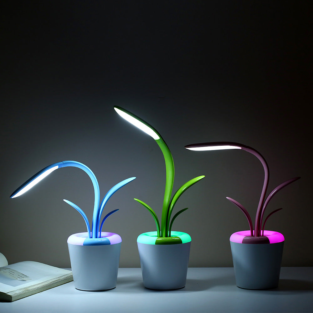 GlowLeaf USB LED Desk Lamp – Eye-Care Ambient Light for Study, Work & Bedroom Decor