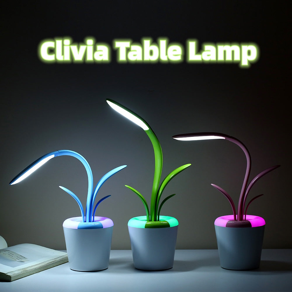 GlowLeaf USB LED Desk Lamp – Eye-Care Ambient Light for Study, Work & Bedroom Decor
