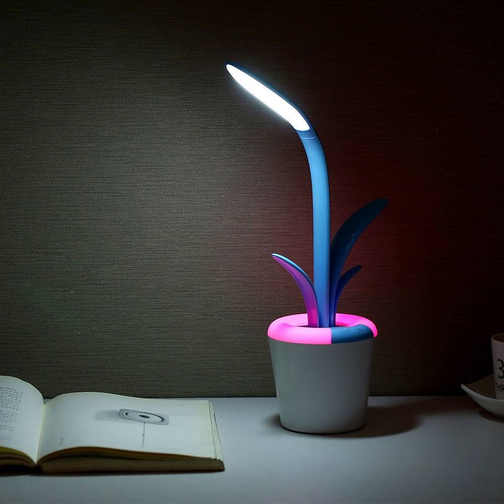 GlowLeaf USB LED Desk Lamp – Eye-Care Ambient Light for Study, Work & Bedroom Decor