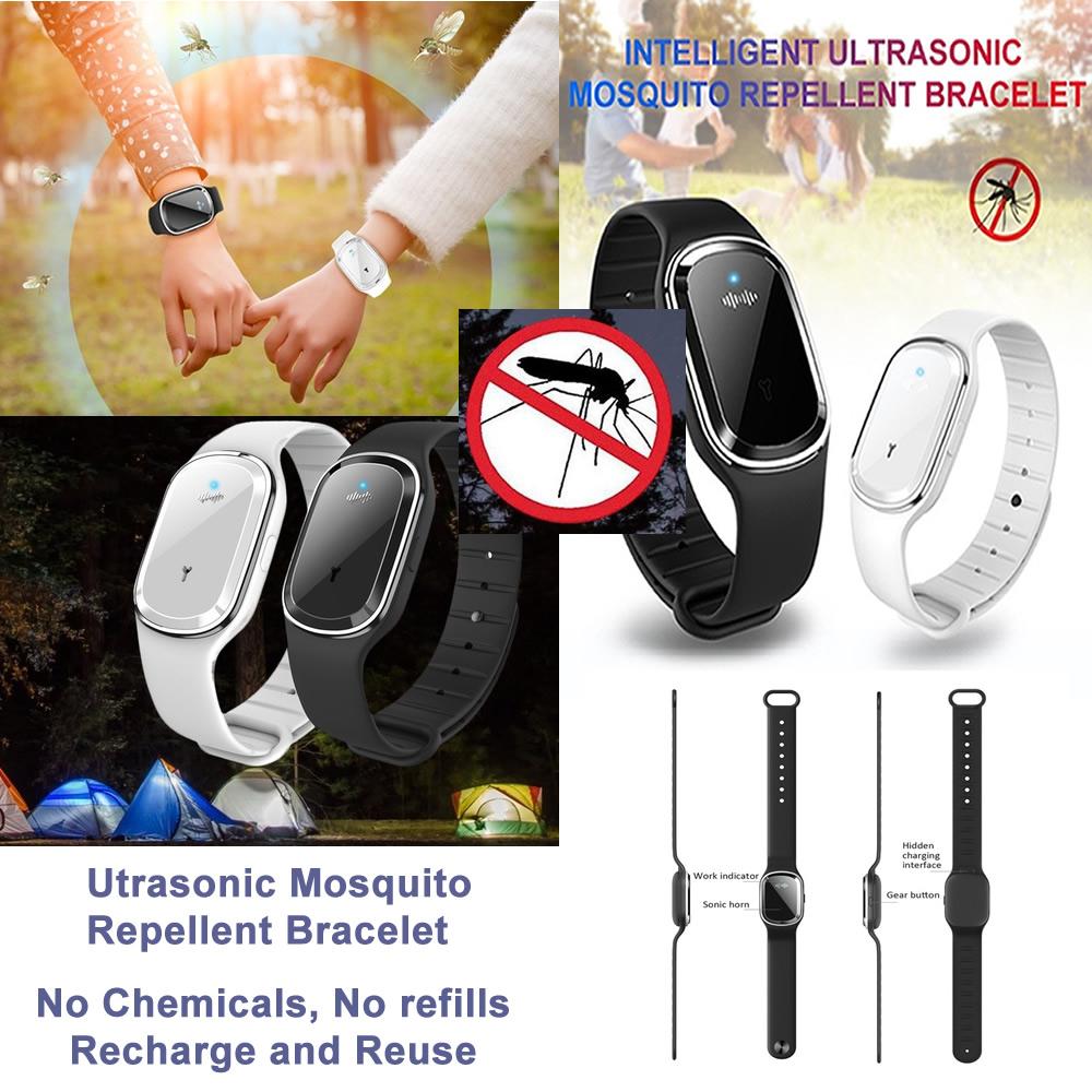 BuzzGuard Electronic Mosquito Repellent Wristband – Chemical-Free Rechargeable Protection for Indoor & Outdoor Use