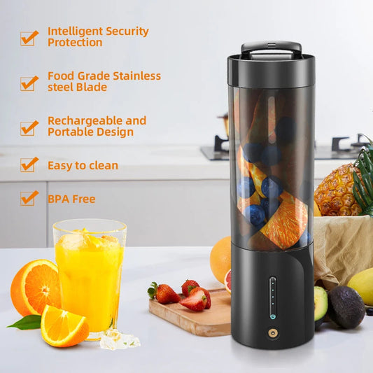 Portable USB Electric Juice Mixer Blender Mini Rechargeable
