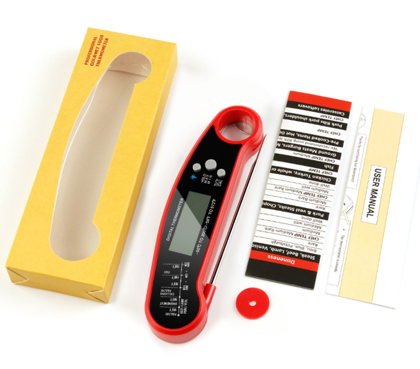 Digital Instant Read Meet Thermometer for Cooking, Grilling & BBQ