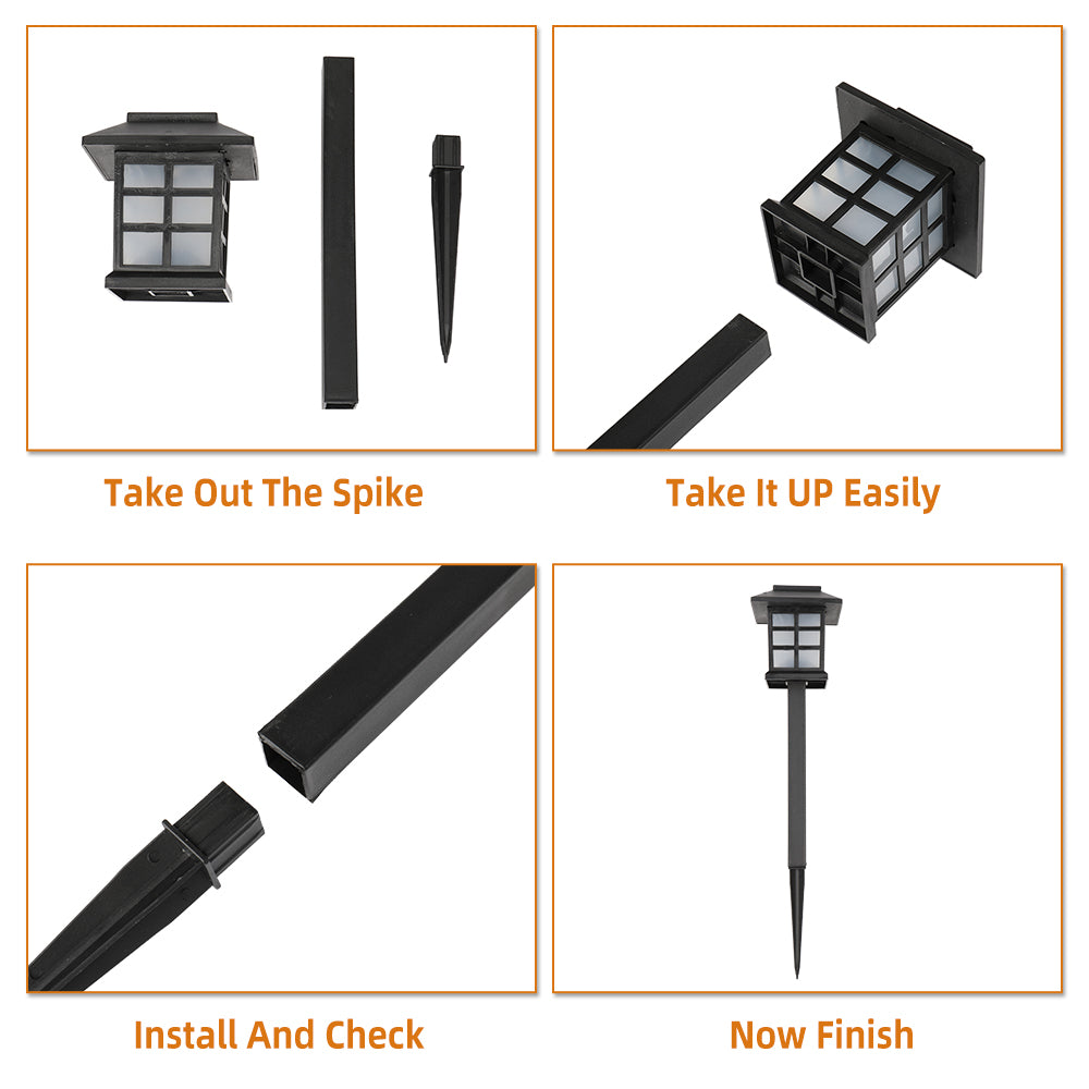 Waterproof Outdoor Solar Lantern Pathway Lights (6PCS)