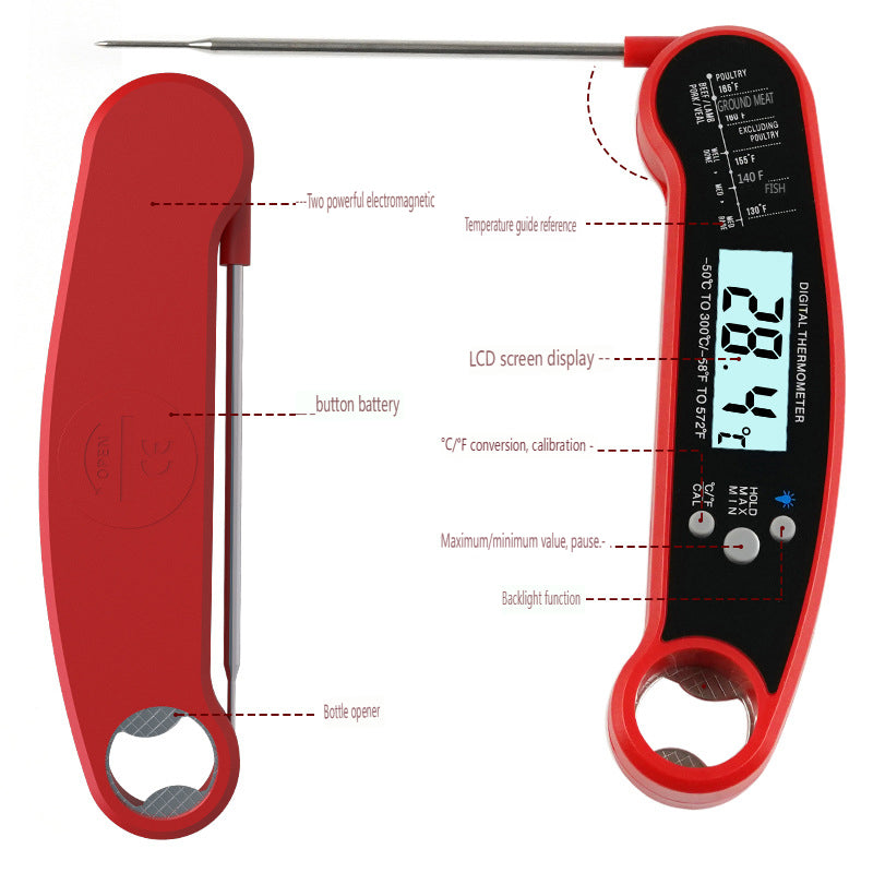 Digital Instant Read Meet Thermometer for Cooking, Grilling & BBQ