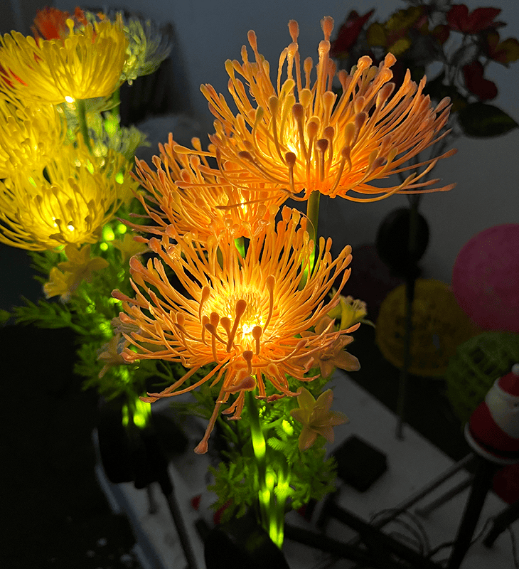Solar Flower Lights Outdoor Waterproof for Yard & Pathway Decor