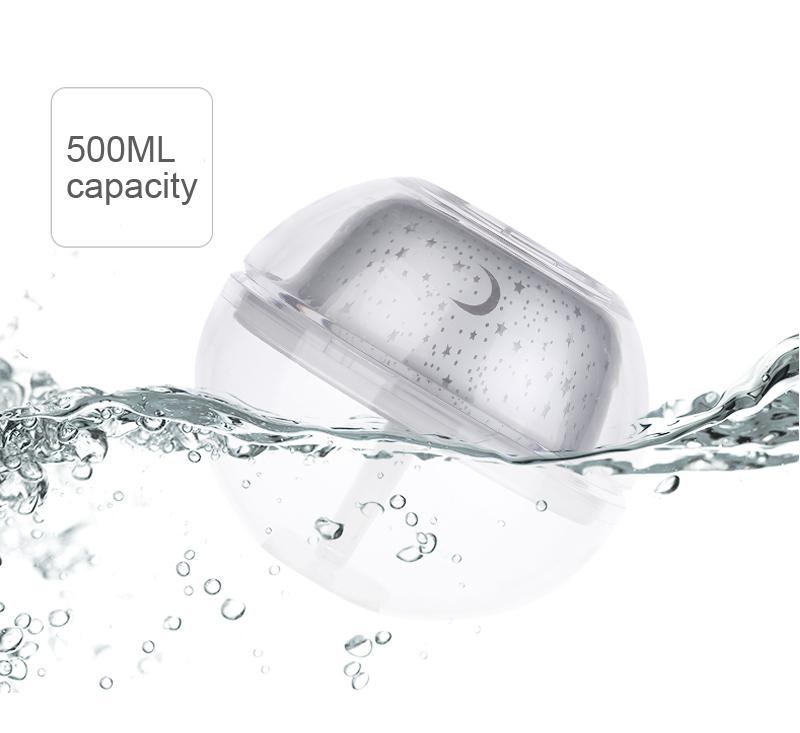 USB Crystal Night Lamp Humidifier | 500ml Aroma Diffuser