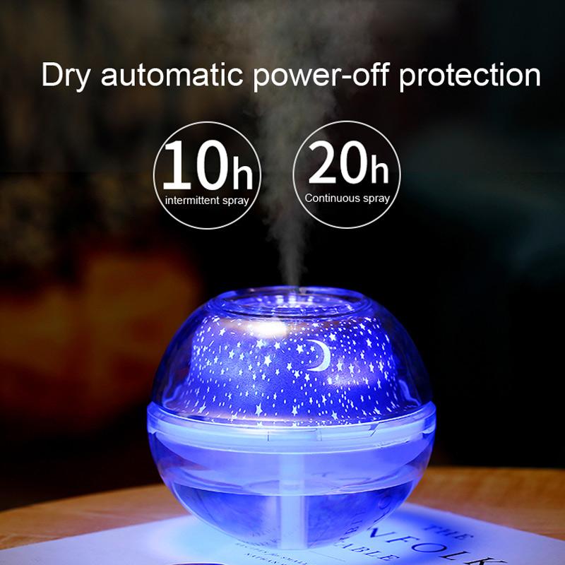 USB Crystal Night Lamp Humidifier | 500ml Aroma Diffuser